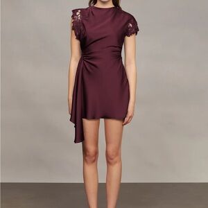 AMUR Zina Ruched Mini Dress